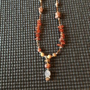 Gorgeous amber/silver necklace